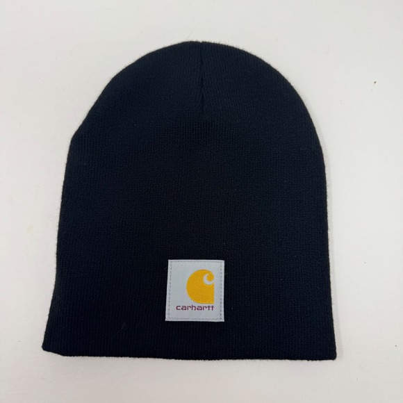 Carhartt Mens A205 Black Acrylic Beanie Hat Hitachi Energy Logo Workwear OS